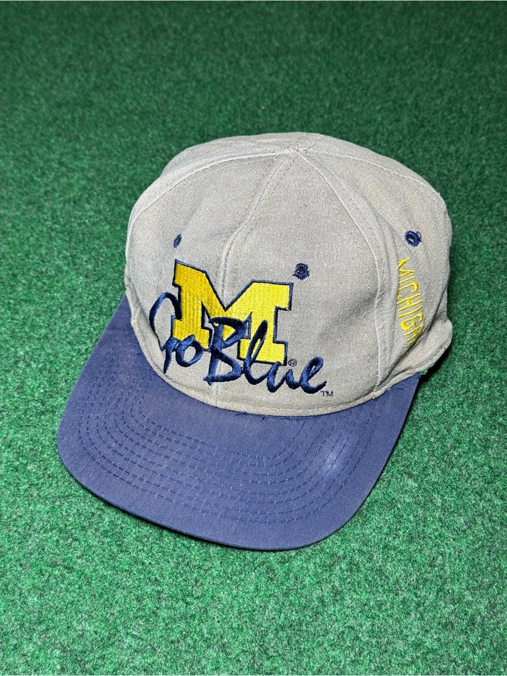 Michigan Wolverines Vintage Hat 90s Go Blue The Game Snapback College Gameday